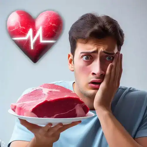 A Worried Person Showing The Health Implications Of Consuming Real Meat Featuring Eatvigor.com